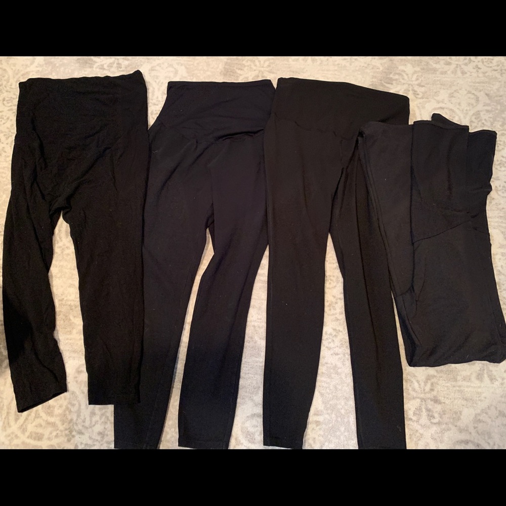 4 pair full panel maternity workout pants